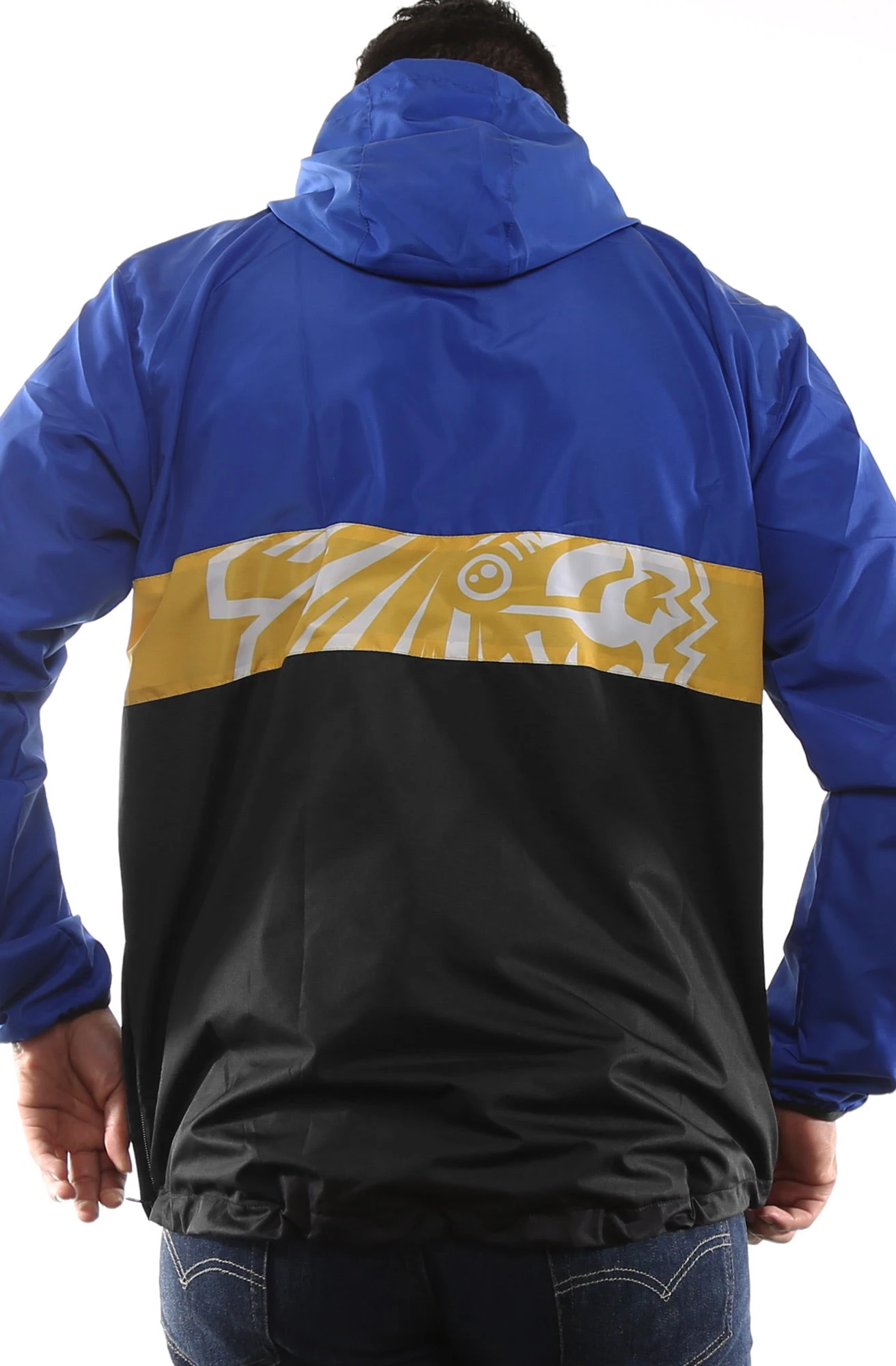 SAVS X Adapt :: Gold Blooded Chiefs (Men's Royal/Black Anorak Jacket)(Copy Of Savs X Adapt Gold Blooded Chiefs Mens Royal Black Anorak Jacket) 4 SAVS X Adapt :: Gold Blooded Chiefs (Men's Royal/Black Anorak Jacket)(Copy Of Savs X Adapt Gold Blooded Chiefs Mens Royal Black Anorak Jacket) - Image 2