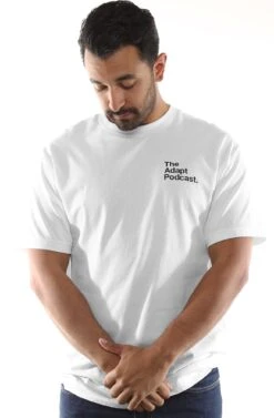 LAST CALL - The Adapt Podcast Pocket (Men's White Tee)(The Adapt Podcast Pocket Mens White Tee)
